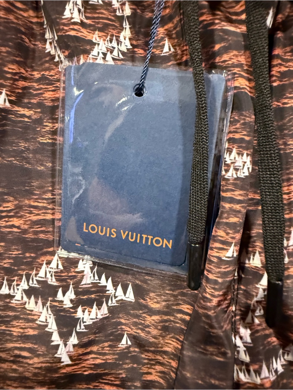 Louis Vuitton Brown Monogram Swim Shorts w/ white logos image 6